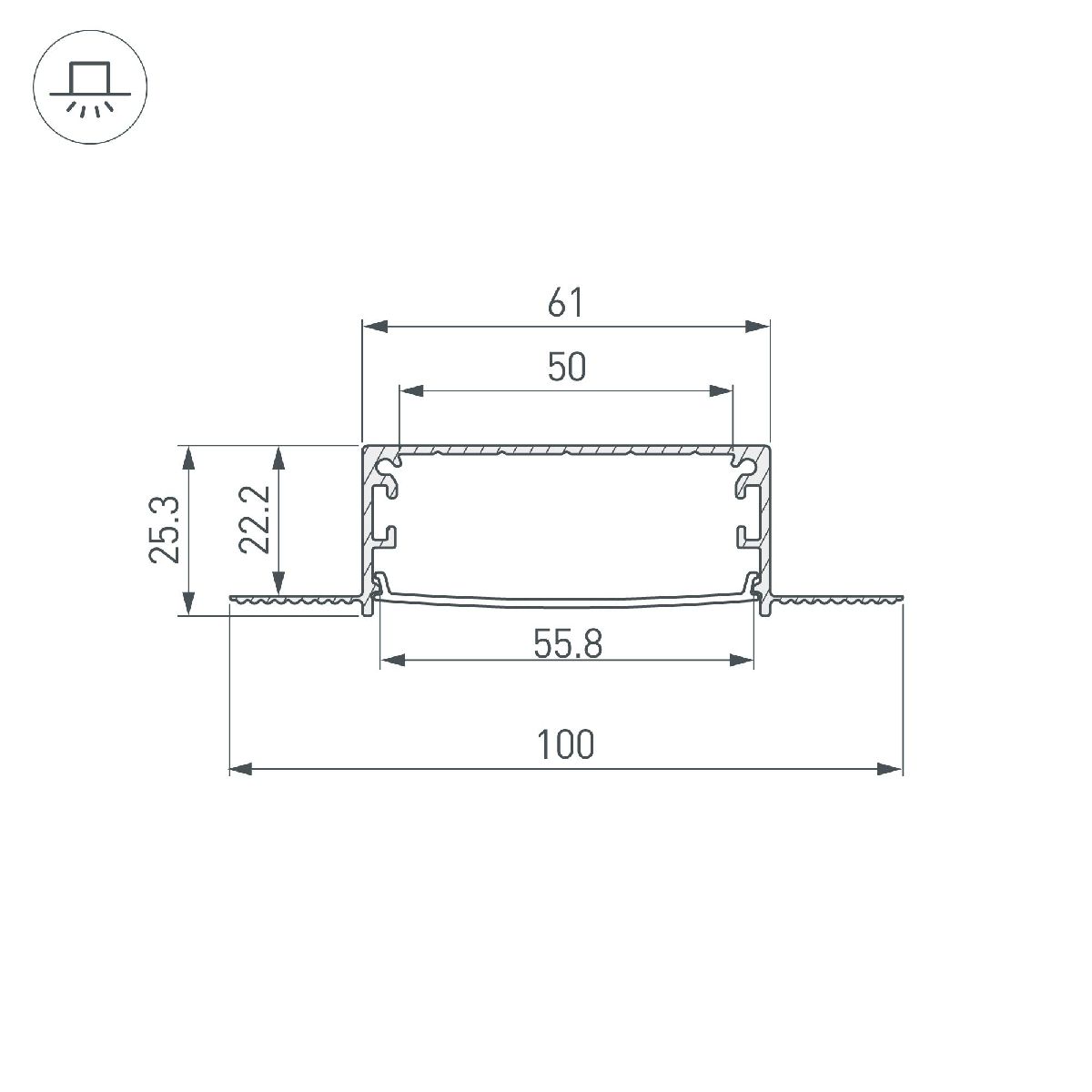 Профиль Arlight LINIA60-FANTOM-3000 ANOD 046410 в Санкт-Петербурге