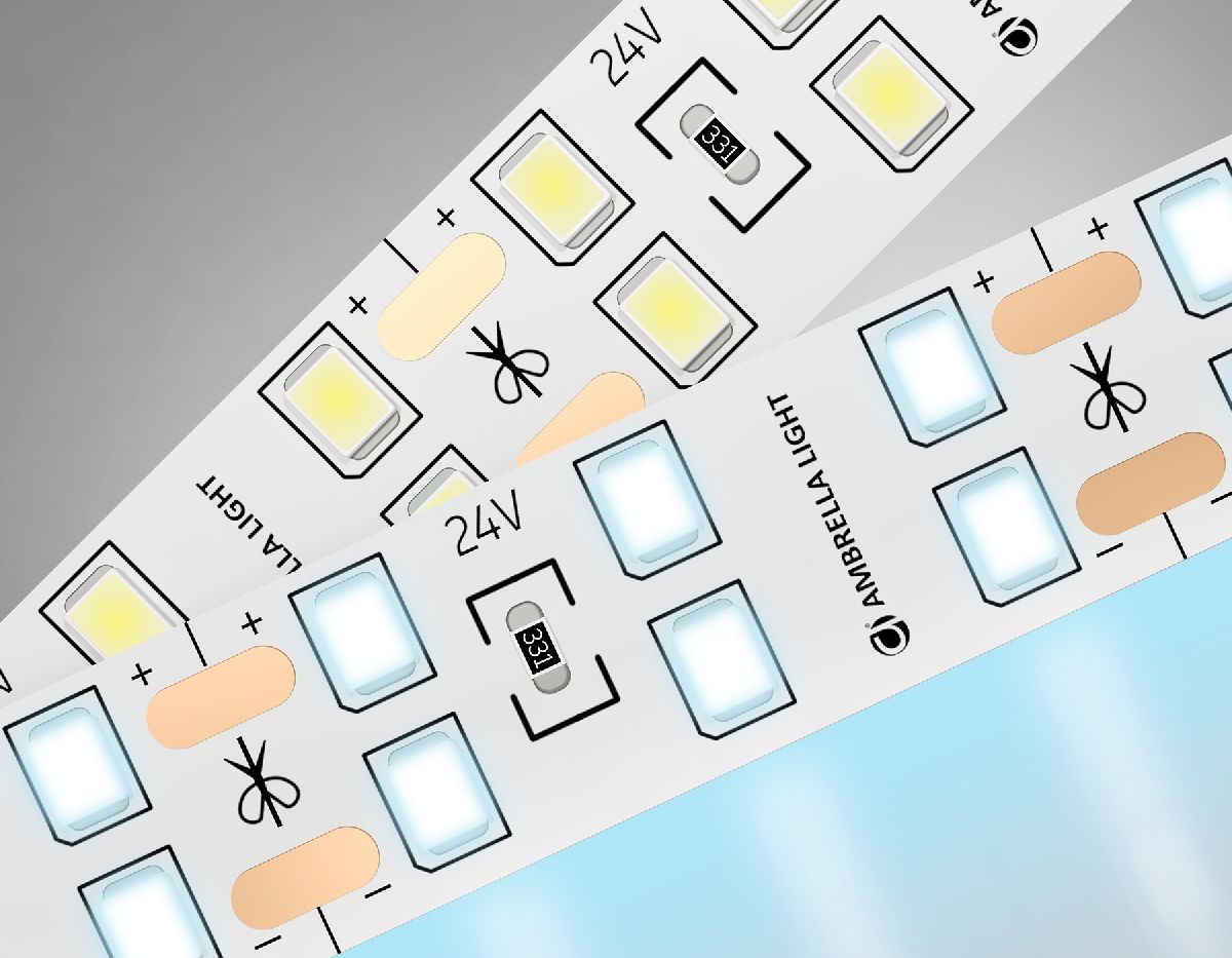 Светодиодная лента двухрядная Ambrella Light LED Strip 24В 2835 20Вт/м 6500K 5м IP20 GS3603 в Санкт-Петербурге