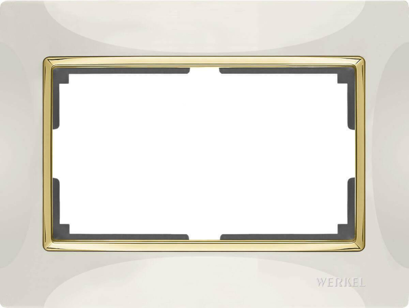 Рамка Werkel Snabb для двойной розетки слоновая кость/золото WL03-Frame-01-DBL-ivory/GD 4690389083853 в Санкт-Петербурге