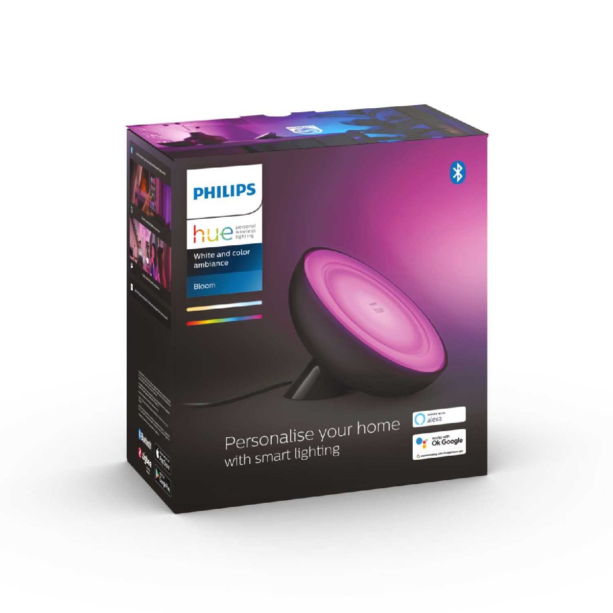 Умная настольная лампа Philips Hue Bloom в черном корпусе Hue Bloom gen 4 EU/UK 929002376001 в Санкт-Петербурге