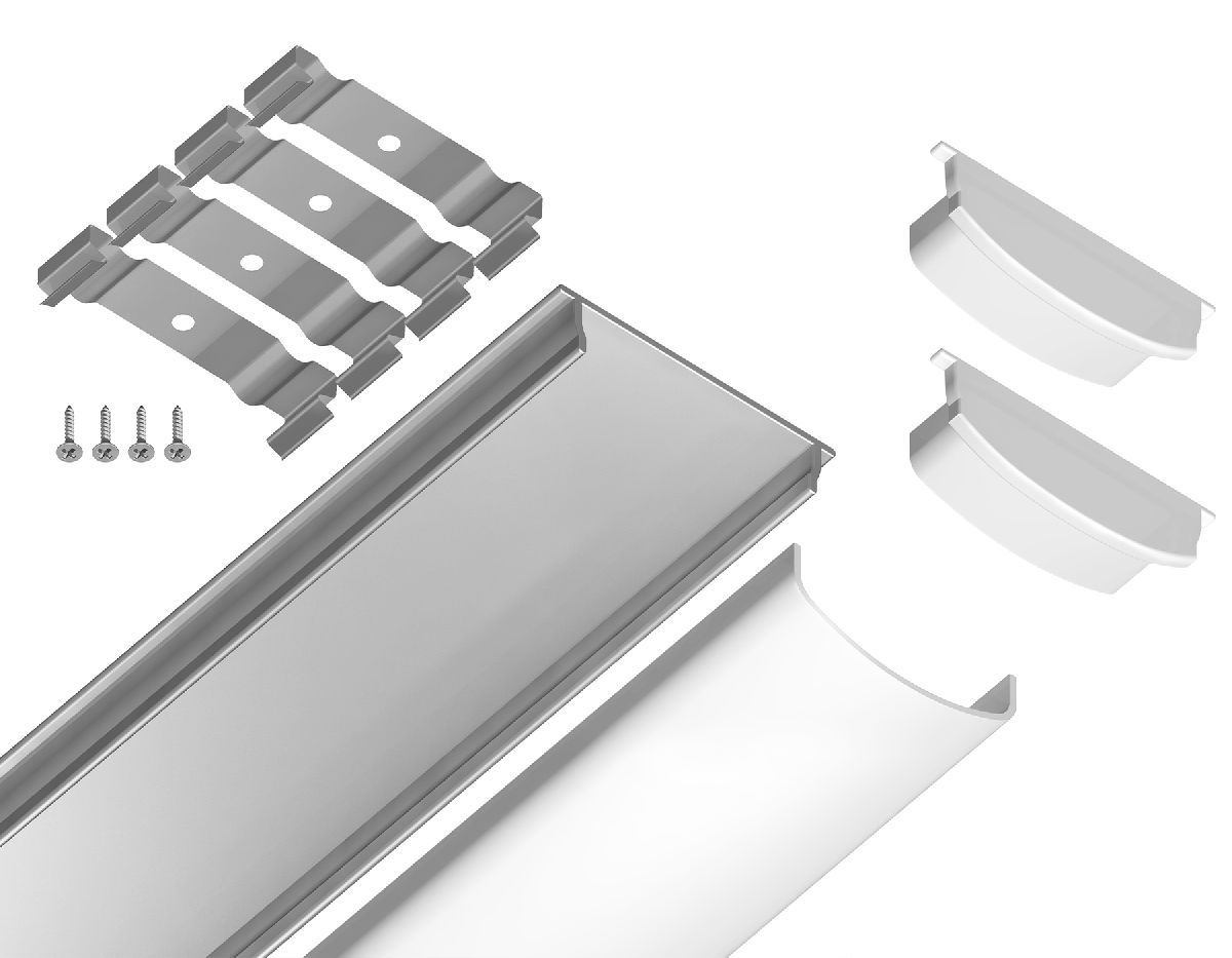 Алюминиевый накладной профиль Ambrella Light Alum Profile GP1500AL в Санкт-Петербурге