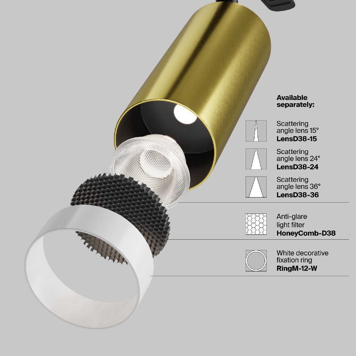 Трековый однофазный светильник Maytoni Focus Led TR021-1-12W3K-W-BBS в Санкт-Петербурге