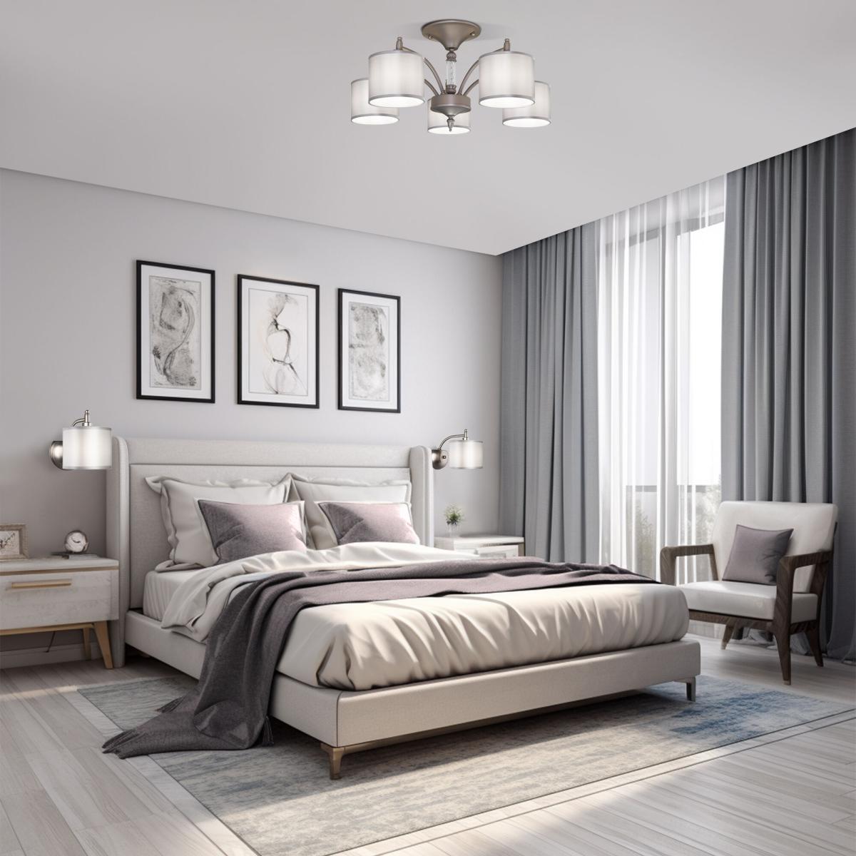 Потолочная люстра Eurosvet Adagio 60080/5 сатин-никель в #REGION_NAME_DECLINE_PP#