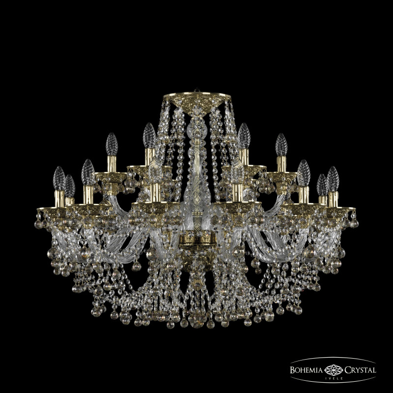 Подвесная люстра Bohemia Ivele Crystal 16109/12+6/300 G K801 в Санкт-Петербурге