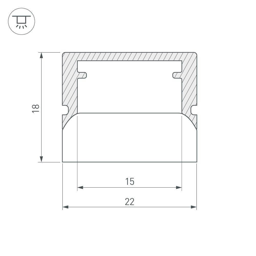 Профиль-держатель Arlight WPH-FLOOR22-2000 ANOD 023291 в Санкт-Петербурге