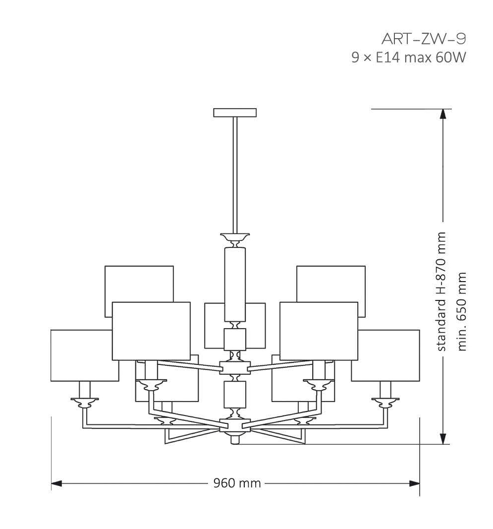 Подвесная люстра Kutek Mood Artu ART-ZW-9 (Z) в #REGION_NAME_DECLINE_PP#