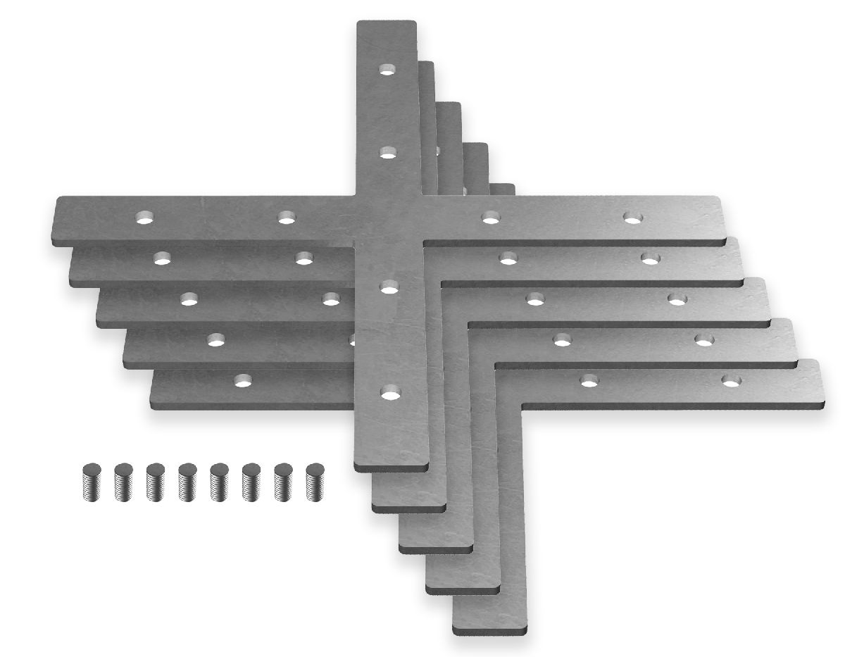 Соединитель Х-образный (5 шт.) Ambrella Light Profile System GP8057 в Санкт-Петербурге