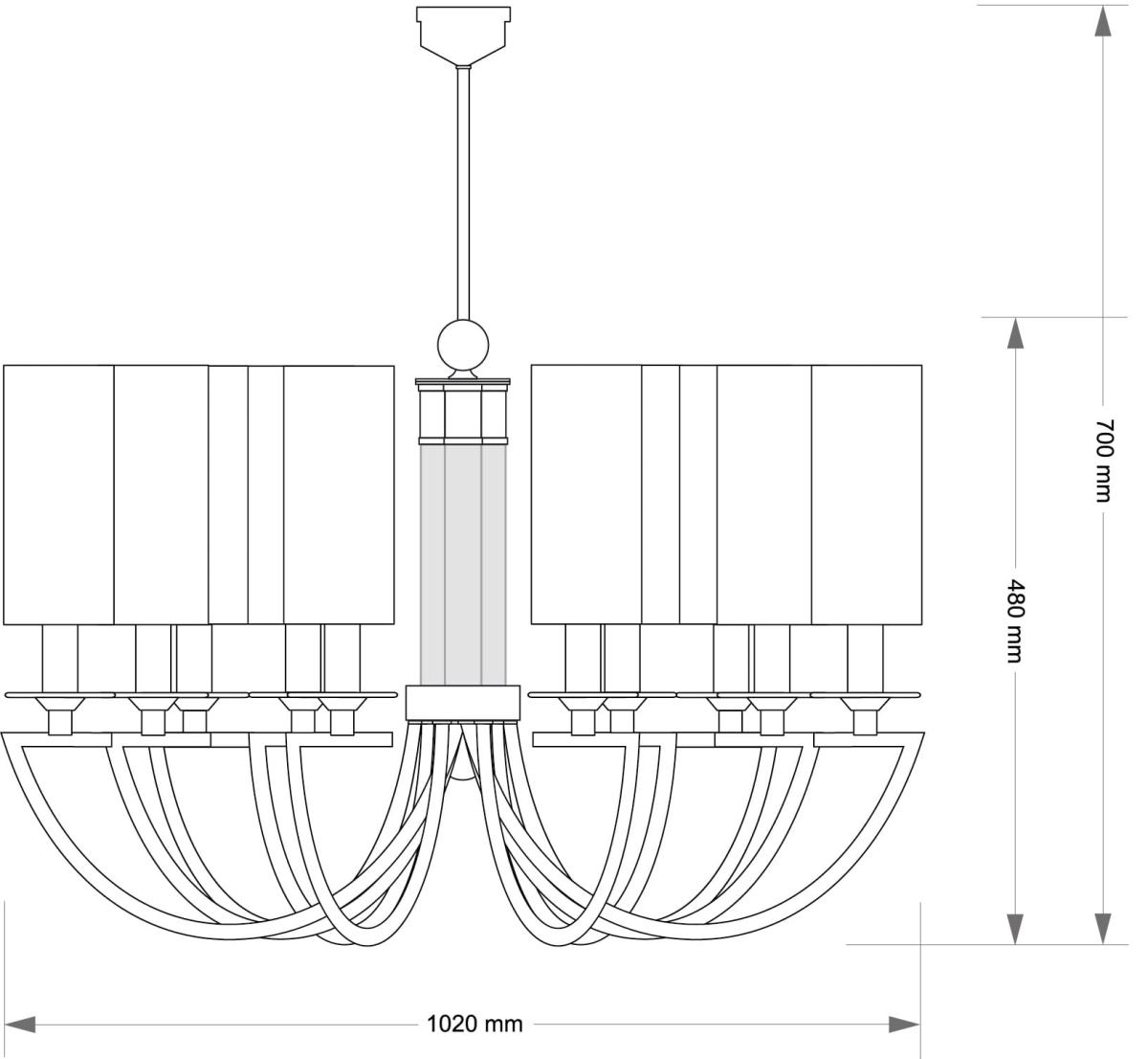 Люстра на штанге Kutek Lea LEA-ZW-10(BN/A) в #REGION_NAME_DECLINE_PP#