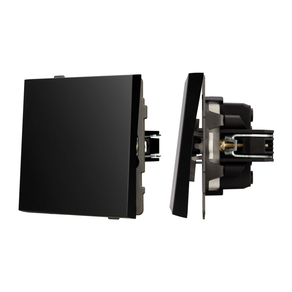 Механизм выключателя одноклавишный перекрёстный Arlight SWT-TENDO-MKX1-PL-BK (230V, 10A) 054055 в Санкт-Петербурге