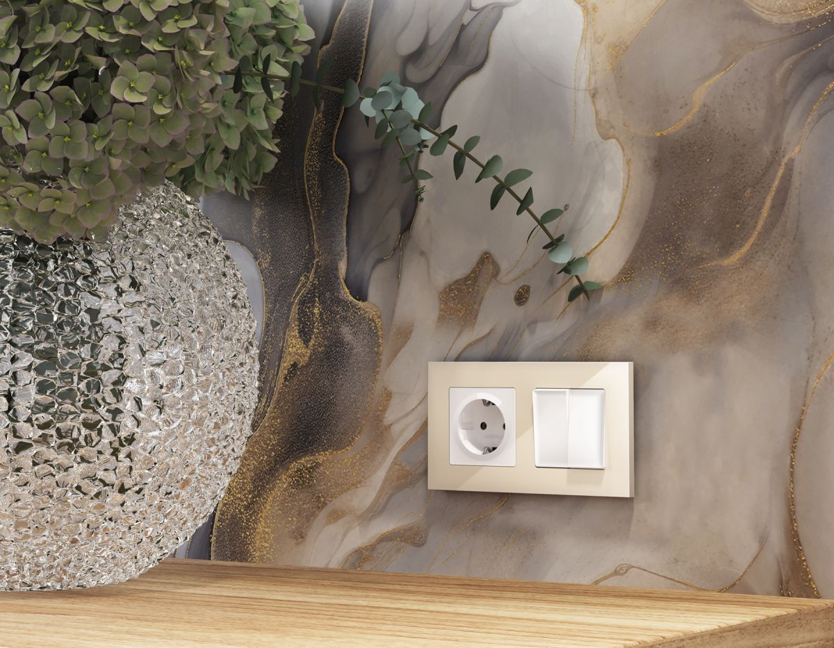 Комплект механизма 2-клавишного перекрестного выключателя 10A-250V Alfa Белый матовый Quant Ambrella Volt MA123030 (AP1230, VM125) в Санкт-Петербурге