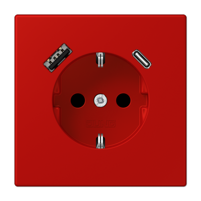 Розетка 2K+З USB Typ AC Jung LC1520-15CA227 в #REGION_NAME_DECLINE_PP#