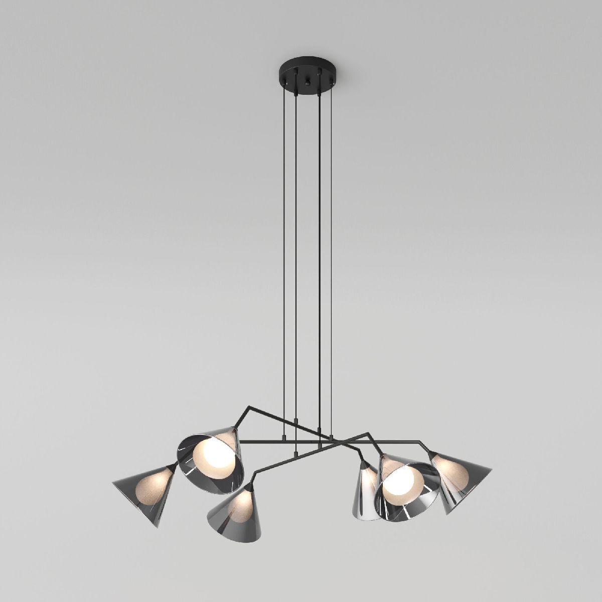 Подвесная люстра Eurosvet Enigma 70161/6 черный Smart a069046 УЦ в #REGION_NAME_DECLINE_PP#
