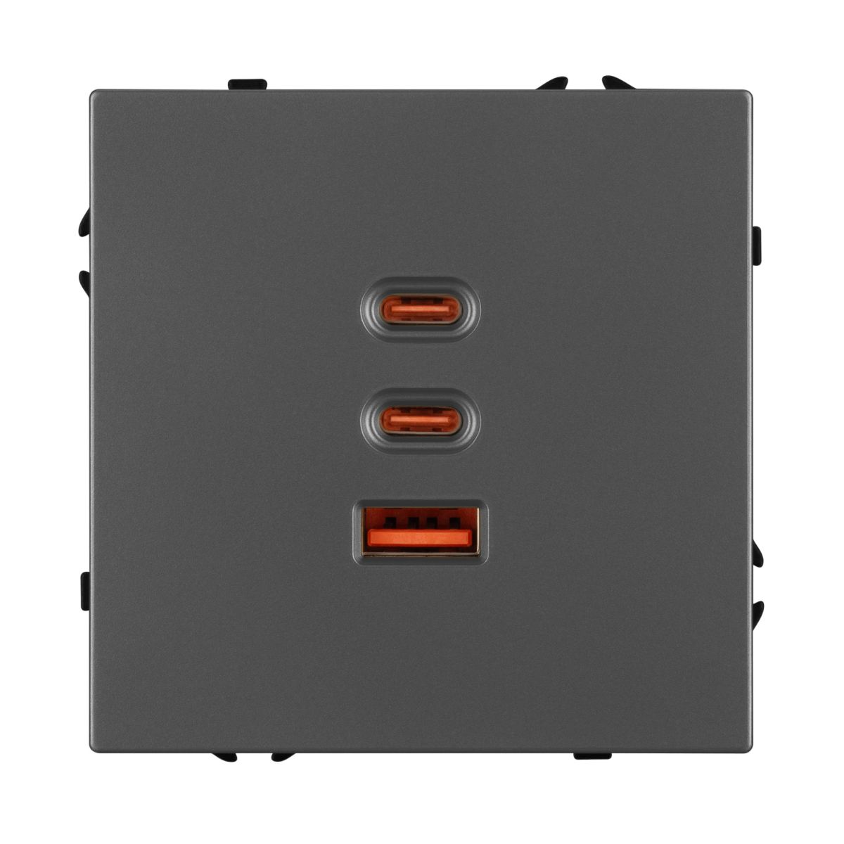 USB Розетка тип А+С+С софт-тач серый базальт Arlight SCT-MUACC-SFPL-FC-GR (65W, QC3) 061837(1) в Санкт-Петербурге