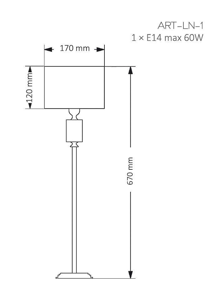 Настольная лампа Kutek Mood Artu ART-LN-1 (N) в #REGION_NAME_DECLINE_PP#