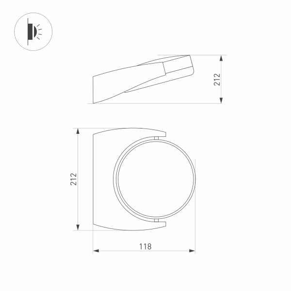 Уличный настенный светодиодный светильник Arlight LGD-Eye-Wall-6W Warm3000 029979 в Санкт-Петербурге