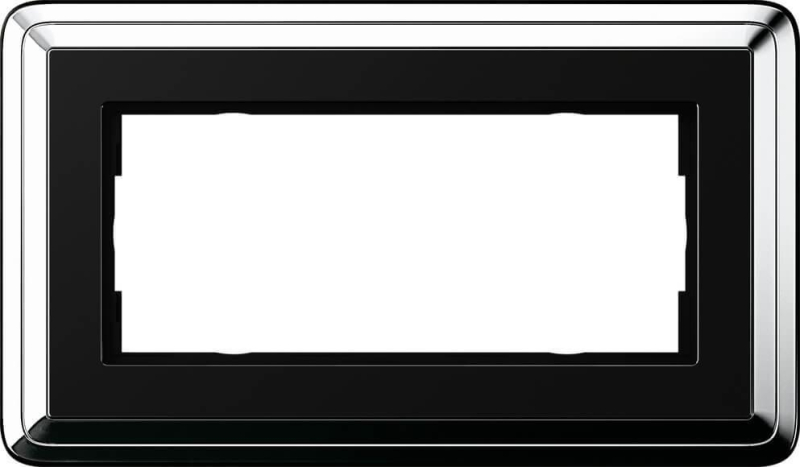 Рамка 2-модульная Gira ClassiX хром/черный 1002642 в Санкт-Петербурге