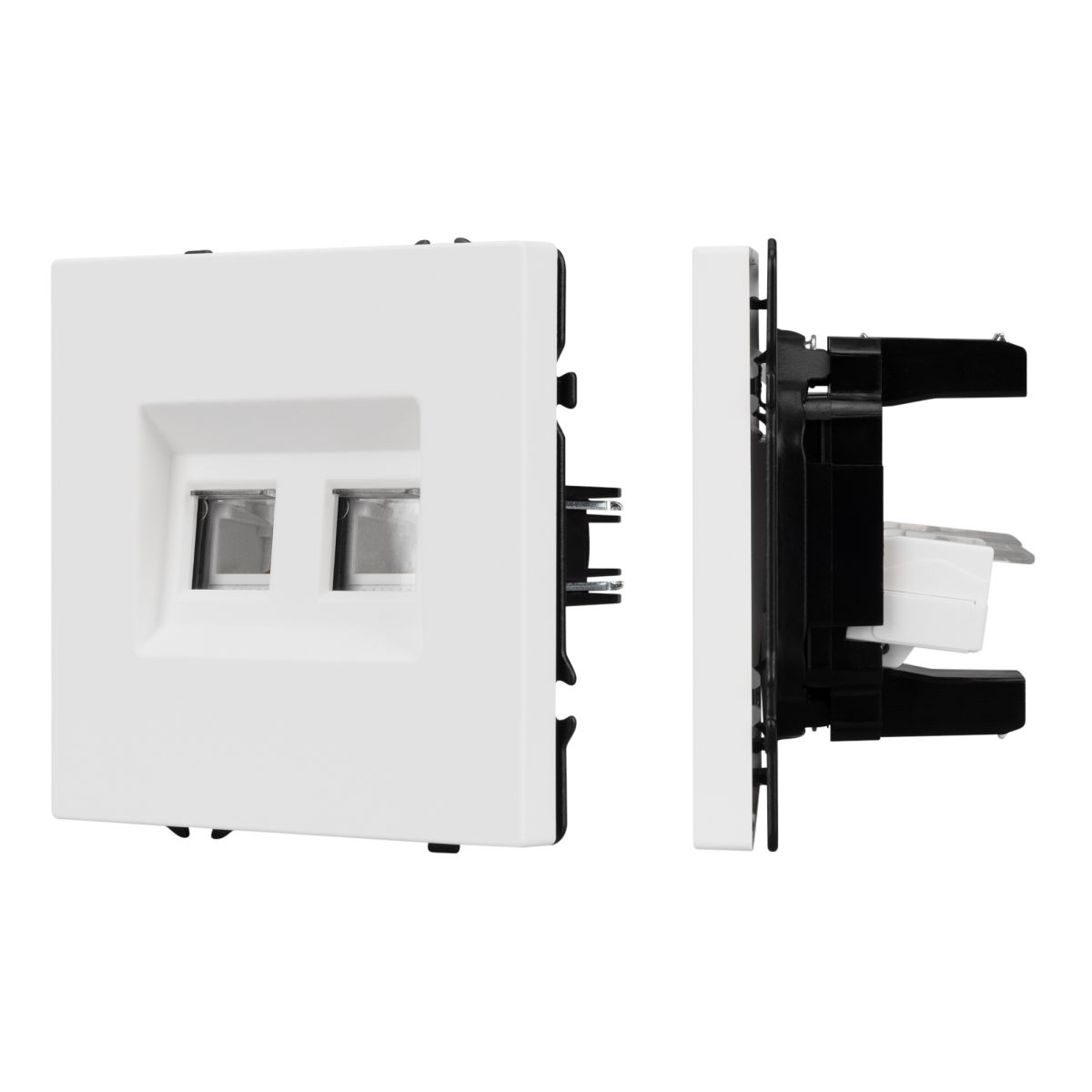 Розетка телефонная двойная софт-тач белый кварц Arlight SCT-MTL2-SFPL-WH (2хRJ-11, 4C) 054308(1) в Санкт-Петербурге