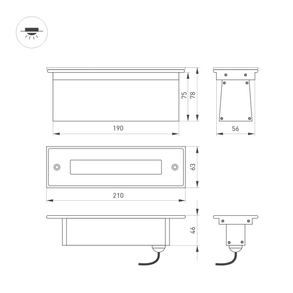 Ландшафтный светильник Arlight LTD-Line-Tilt-S210-8W Day4000 034827 в #REGION_NAME_DECLINE_PP#