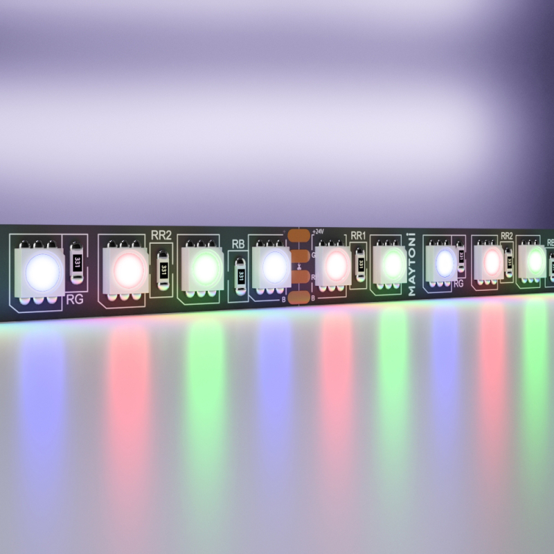 Светодиодная лента Maytoni Led Strip 24В 5050 21Вт/м RGB 5м IP20 Black 20038 в Санкт-Петербурге