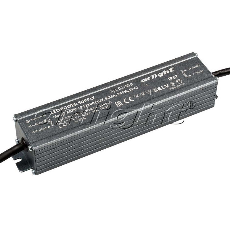 Блок питания Arlight ARPV-SP12100 (12V, 8.33A, 100W, PFC) 021938 в Санкт-Петербурге