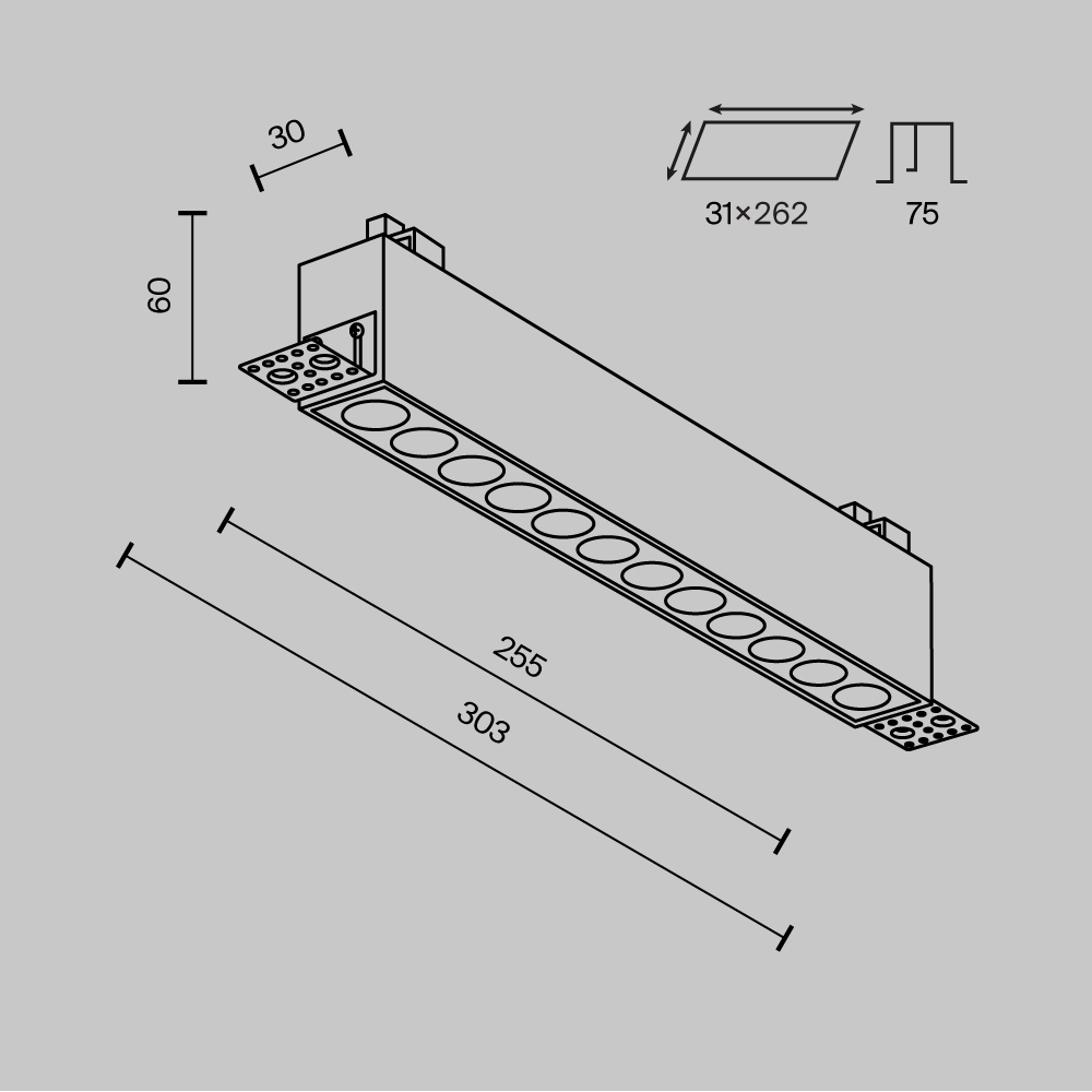Встраиваемый светильник Maytoni Points DL065-20W3-6K-TRS-B в #REGION_NAME_DECLINE_PP#
