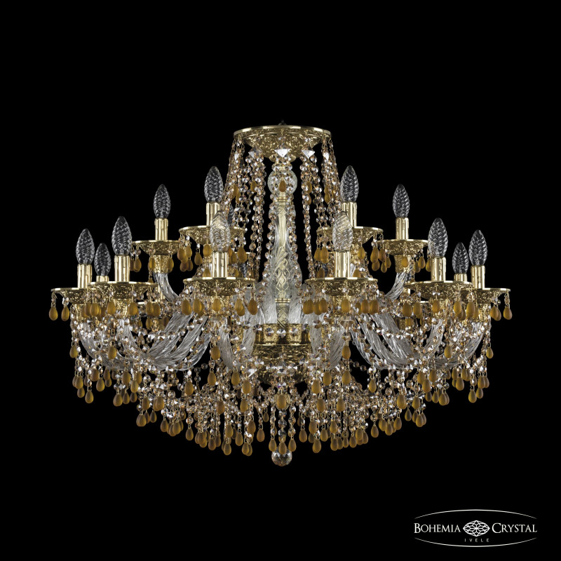 Подвесная люстра Bohemia Ivele Crystal 16110/12+6/300 G V1003 R721 в Санкт-Петербурге