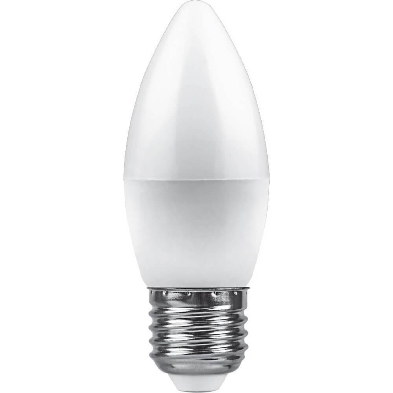 Лампа светодиодная Feron E27 9W 6400K Свеча Матовая LB-570 25938 в Санкт-Петербурге