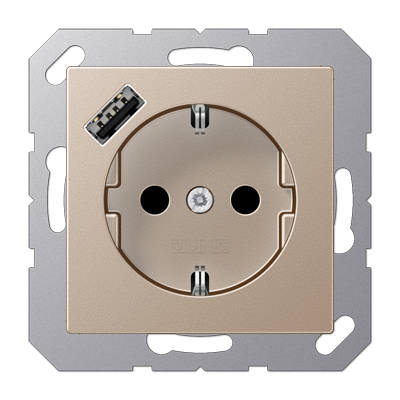 Розетка 2K+З USB Typ A Jung A1520-18ACH в Санкт-Петербурге