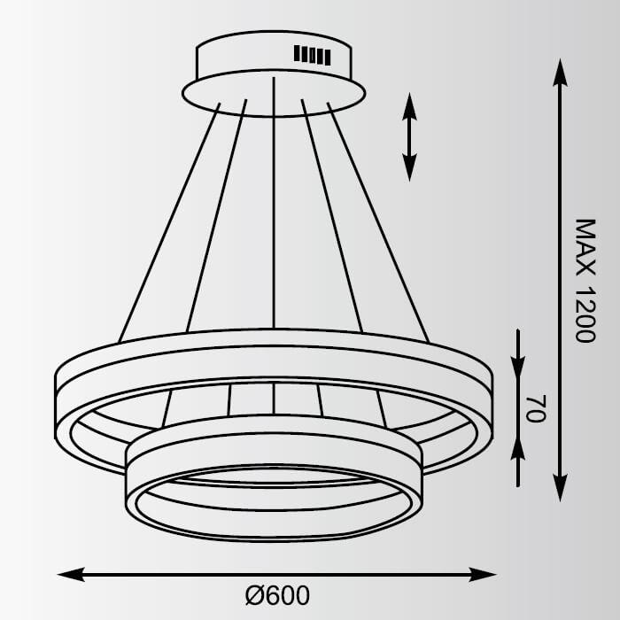 Подвесная светодиодная люстра Zumaline Circle L-CD-01 в Санкт-Петербурге