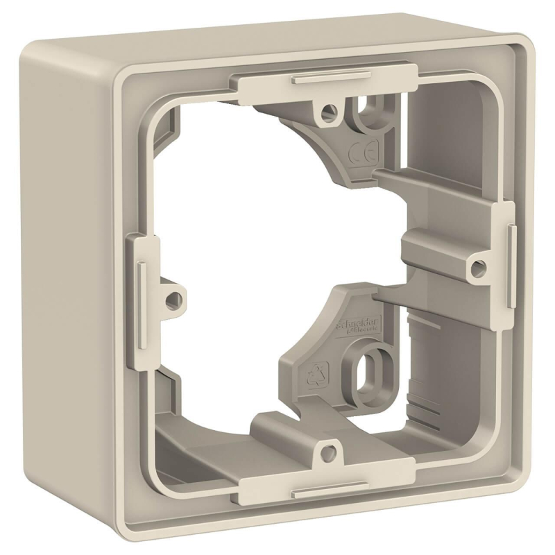 Коробка одномодульная для открытой установки Schneider Electric Unica New NU800244 в #REGION_NAME_DECLINE_PP#