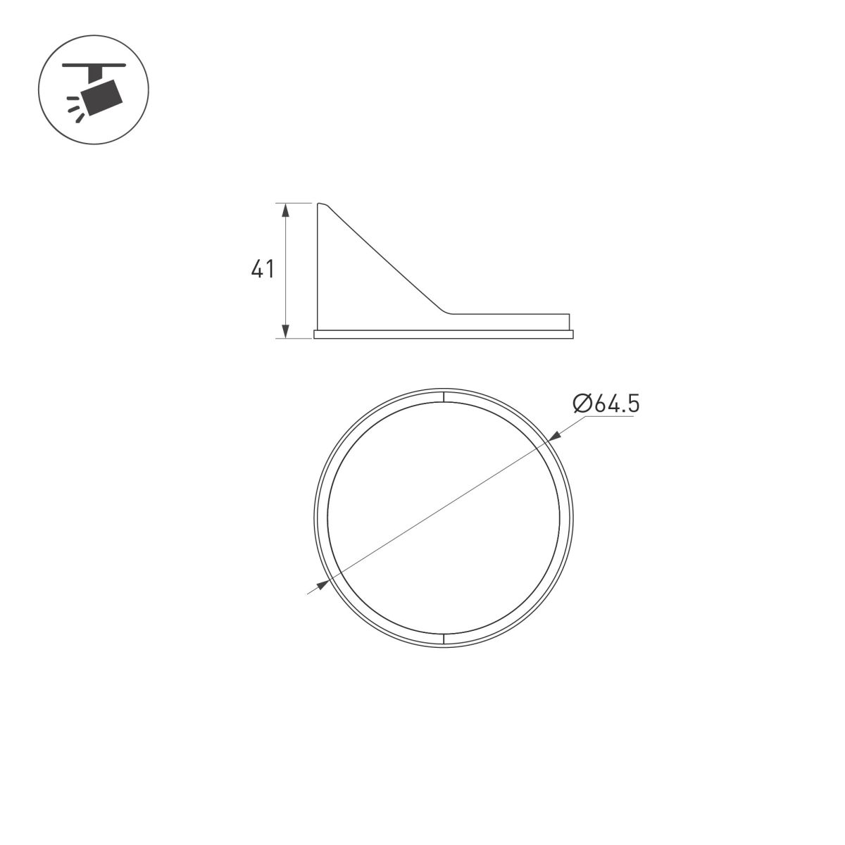 Насадка антибликовая Arlight LGD-ARTIFACT-HALF-SNOOT-R65 (WH) (Металл) 057159 в Санкт-Петербурге