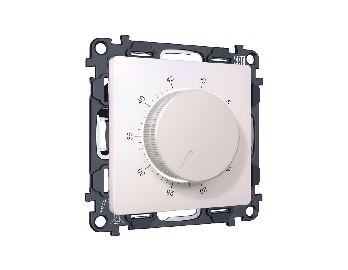 Комплект механизма терморегулятора с датчиком для теплого пола с подсветкой 16A-250V Alfa Жемчуг Quant Ambrella Volt MA205710 (AP2057, VM1381) в Санкт-Петербурге