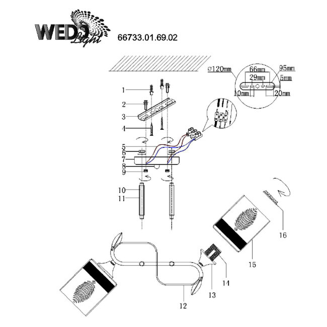 Потолочная люстра Wedo Light Amisa 66733.01.69.02 в Санкт-Петербурге