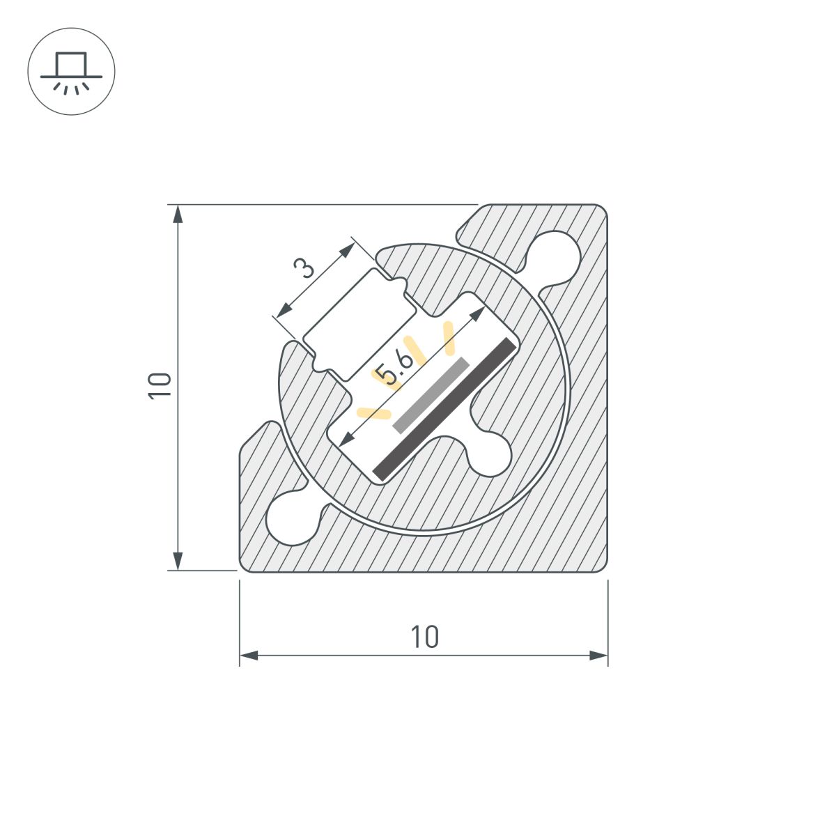 Профиль с экраном Arlight SL-KANT-H10-ROTATE-2000 IRON GREY (Алюминий+пластик) 055331 в #REGION_NAME_DECLINE_PP#