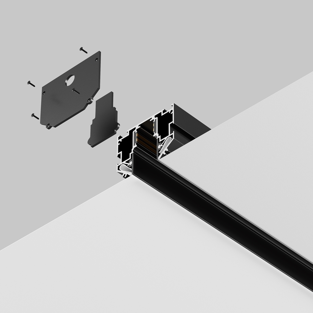 Комплект заглушек к шинопроводу Maytoni Technical Magnetic track system Exility Accessories for tracks Exility TRA034EC-SCH-42B в Санкт-Петербурге