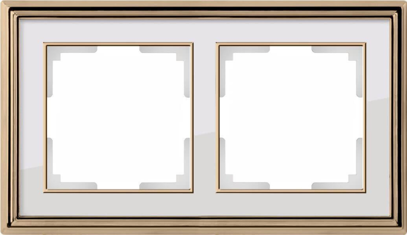 Рамка Werkel Palacio на 2 поста золото/белый WL17-Frame-02 4690389103629 в #REGION_NAME_DECLINE_PP#