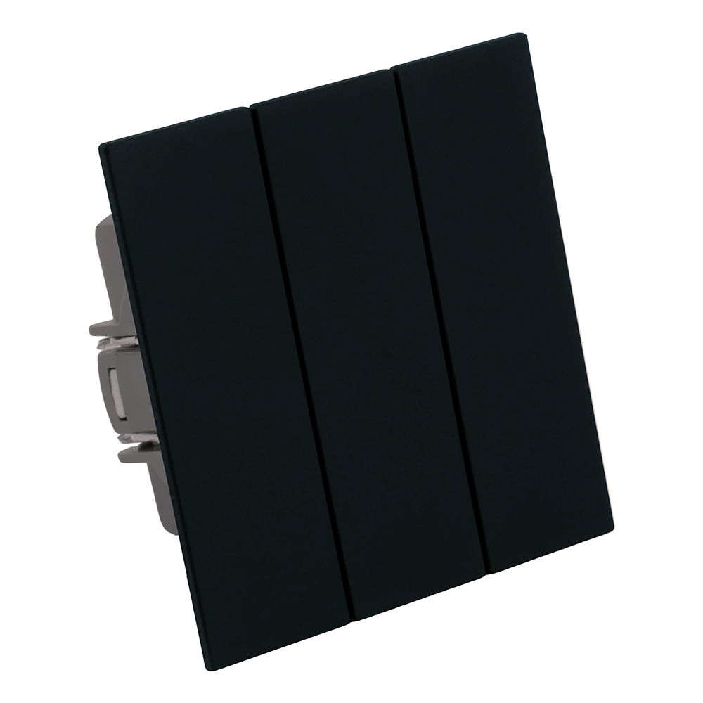 Выключатель 3-клавишный (механизм) Stekker Мия 250В 10А RSW10-3108-05 черный бархат 50444 в Санкт-Петербурге