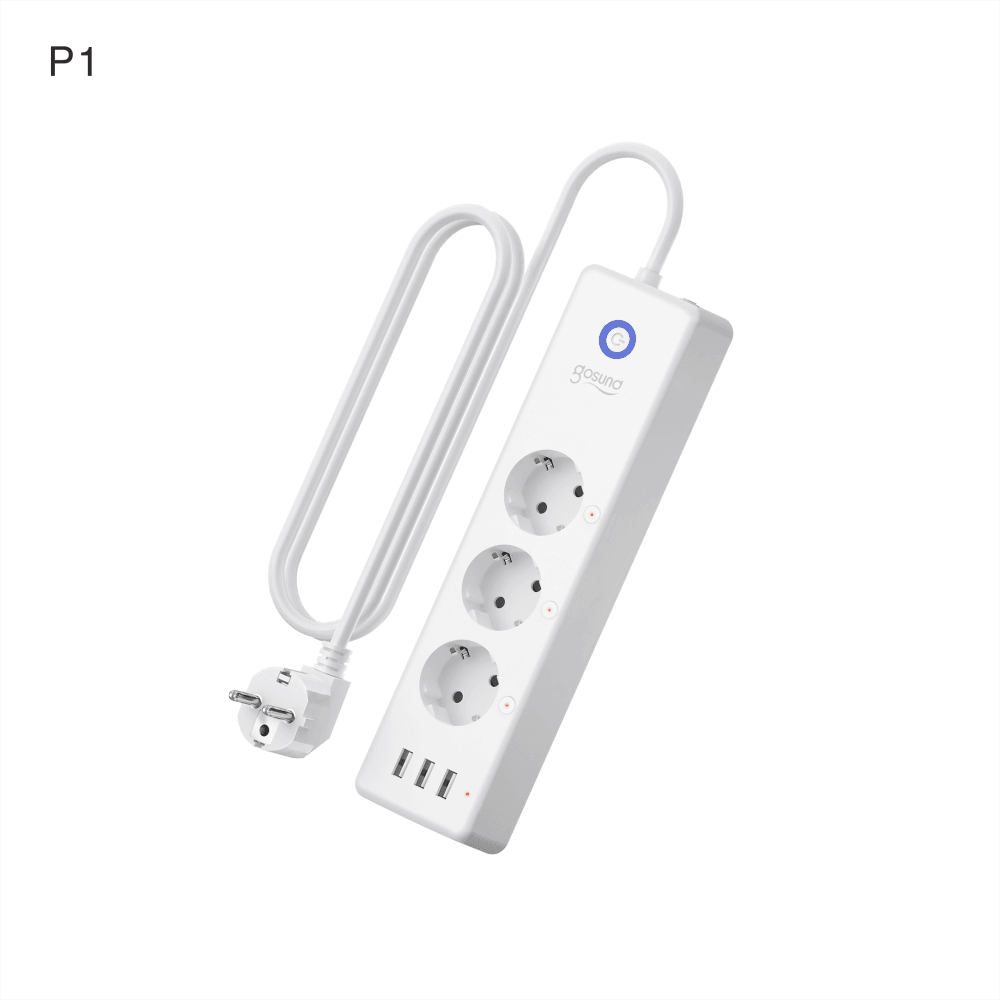 Умный сетевой фильтр Gosund Smart plug, 3 USB outlet, total 3.1A 3 sockets seperate controlled P1 в Санкт-Петербурге