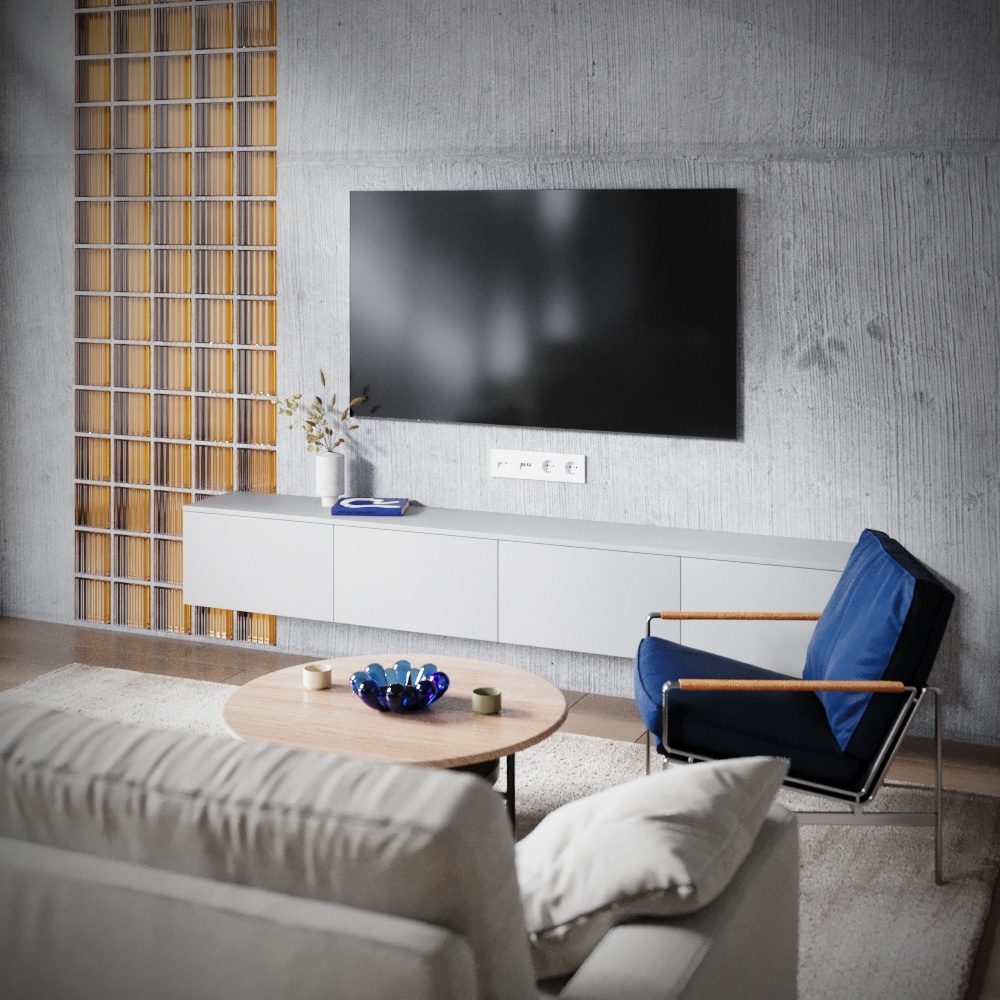 Розетка телевизионная встраиваемая Voltum S70 TV+RJ45 кат. 6, (белый глянцевый) VLS060701 в Санкт-Петербурге