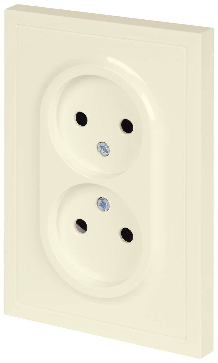 Розетка Эра Galaxy 15-2107-02 без заземления двойная 2X2P 16А-250В IP20 слоновая кость Б0071698 в Санкт-Петербурге