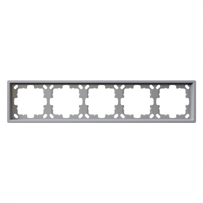 Рамка серия FD 5-постовая, цвет Белый матовый (soft touch) Jasmart FD1005PWM в Санкт-Петербурге