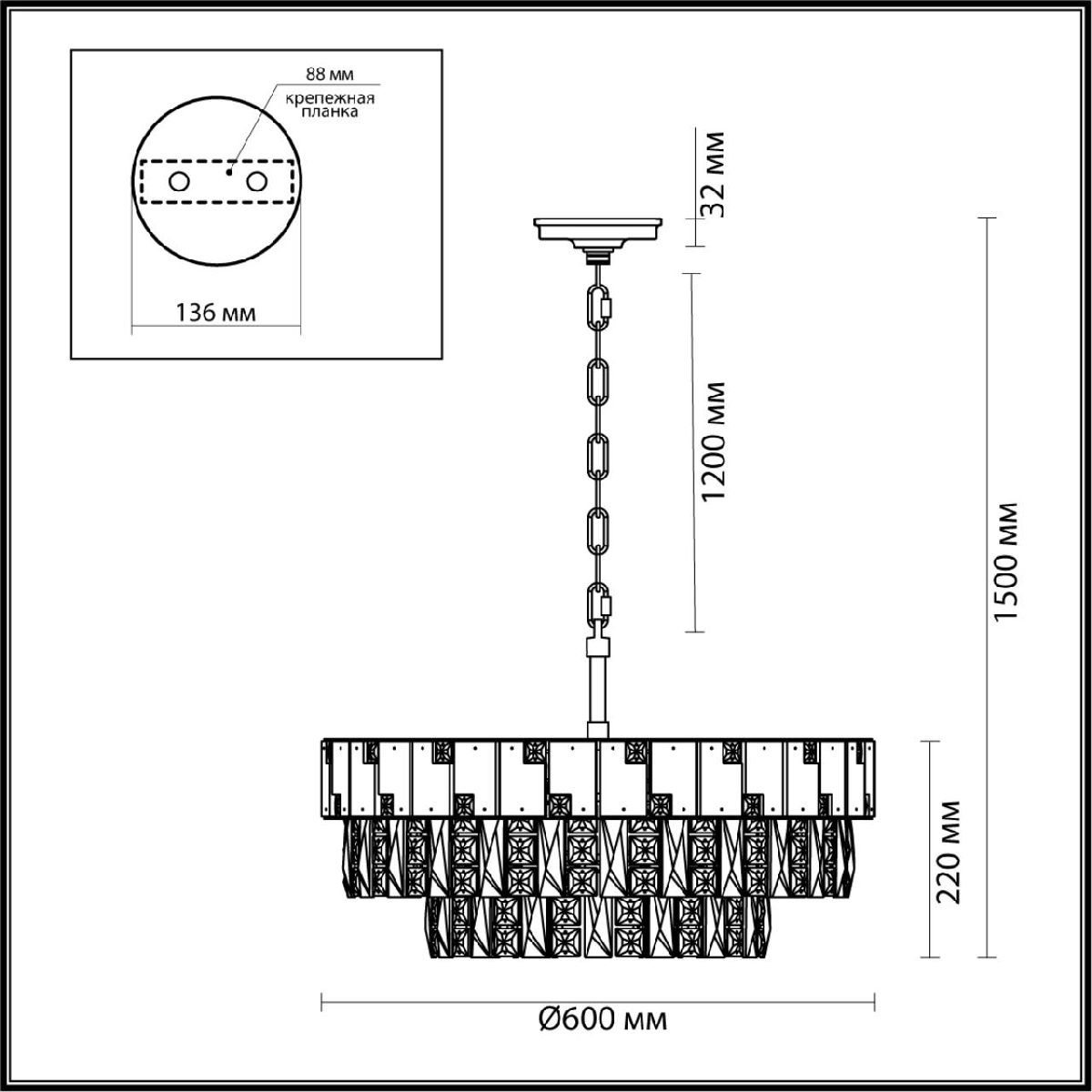 Подвесная люстра Odeon Light Chessi 5076/12 в Санкт-Петербурге