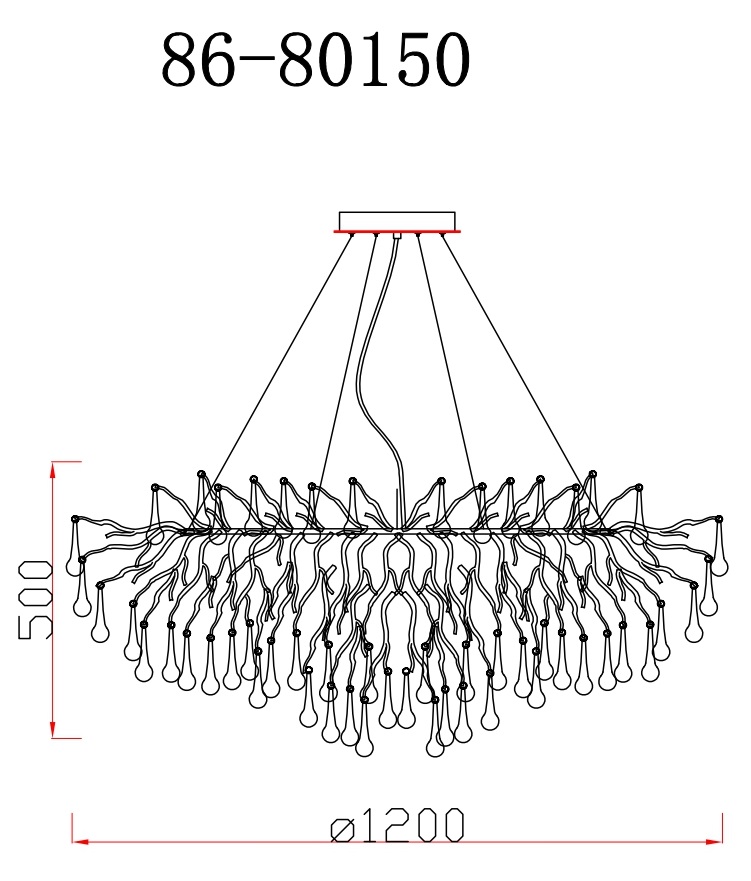 Подвесная люстра Garda Decor 86-80150 в #REGION_NAME_DECLINE_PP#