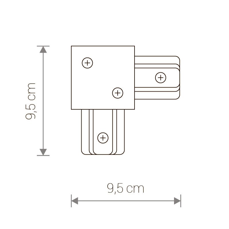 Коннектор L-образный Nowodvorski Profile Recessed 8971 в Санкт-Петербурге