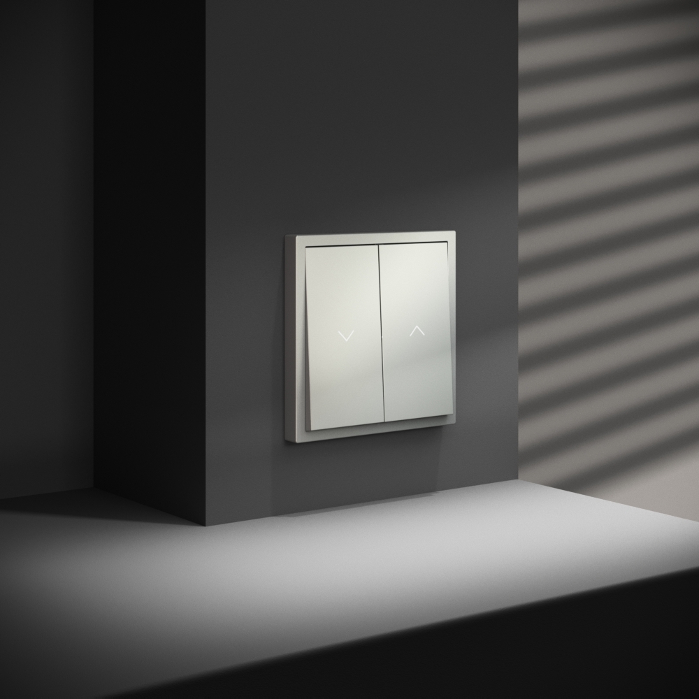 Выключатель встраиваемый Voltum S70 для жалюзи 10А, (сталь) VLS020705 в #REGION_NAME_DECLINE_PP#