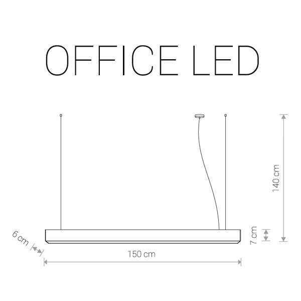 Подвесной светодиодный светильник Nowodvorski Office Led 9355 в Санкт-Петербурге