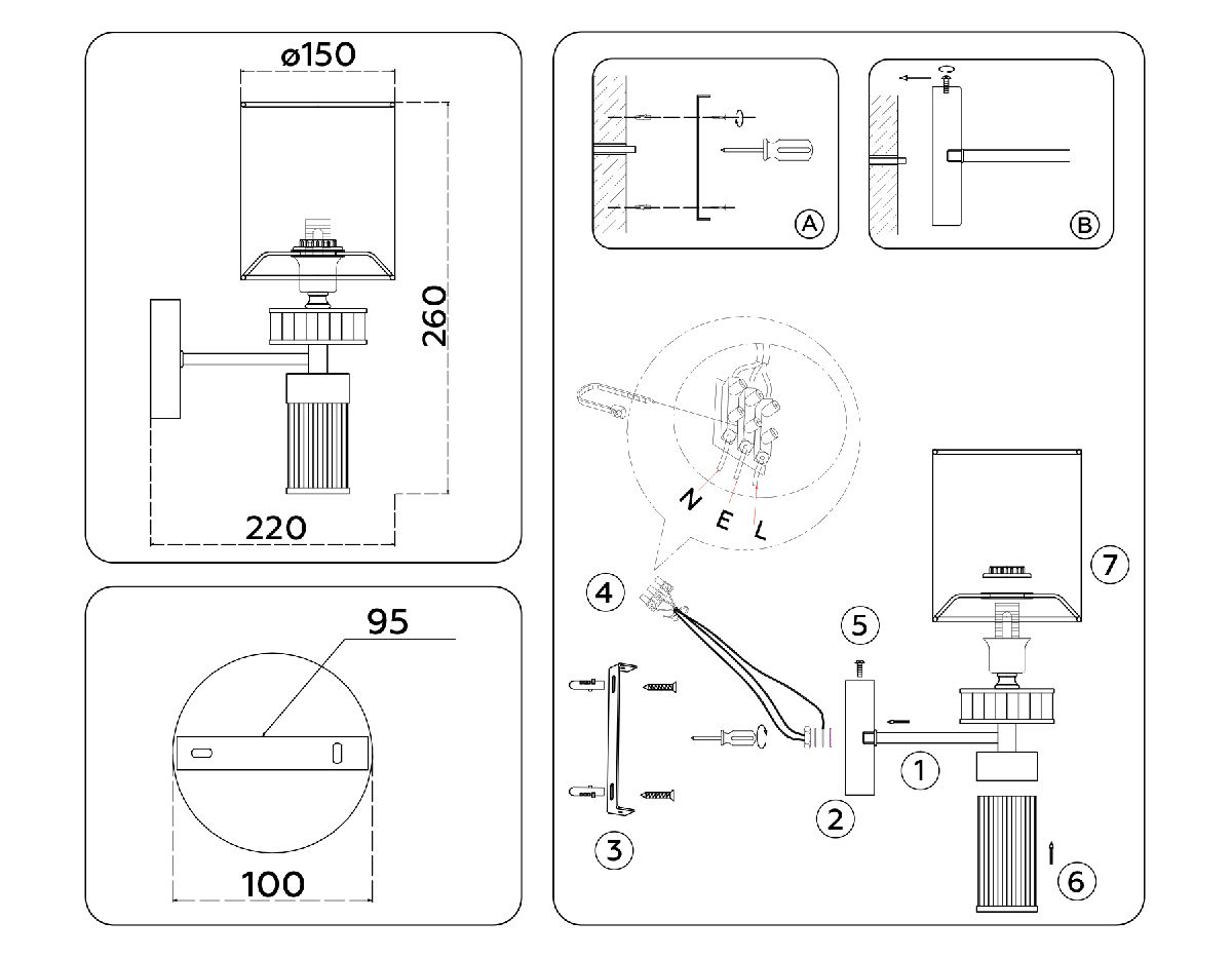 Бра Ambrella Light High Light Classic LH71305 в Санкт-Петербурге