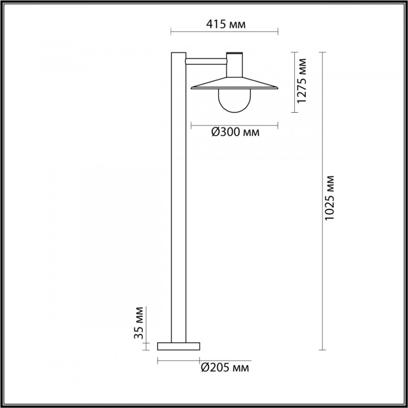 Садовый светильник Odeon Light 4833/1F в Санкт-Петербурге