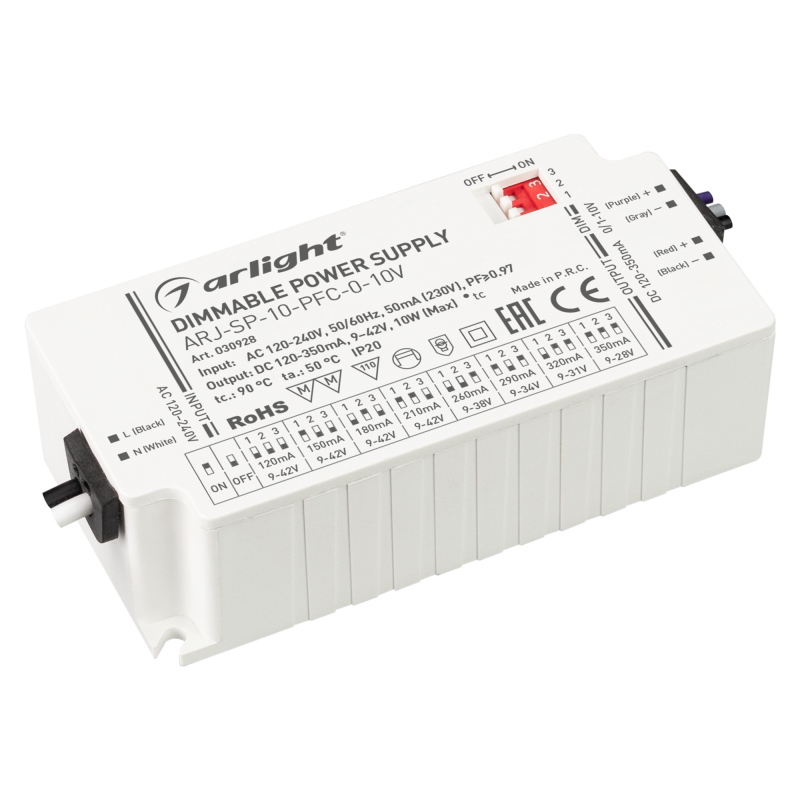Блок питания Arlight ARJ-SP-10-PFC-0-10V (10W, 120-350mA) 030928 в Санкт-Петербурге