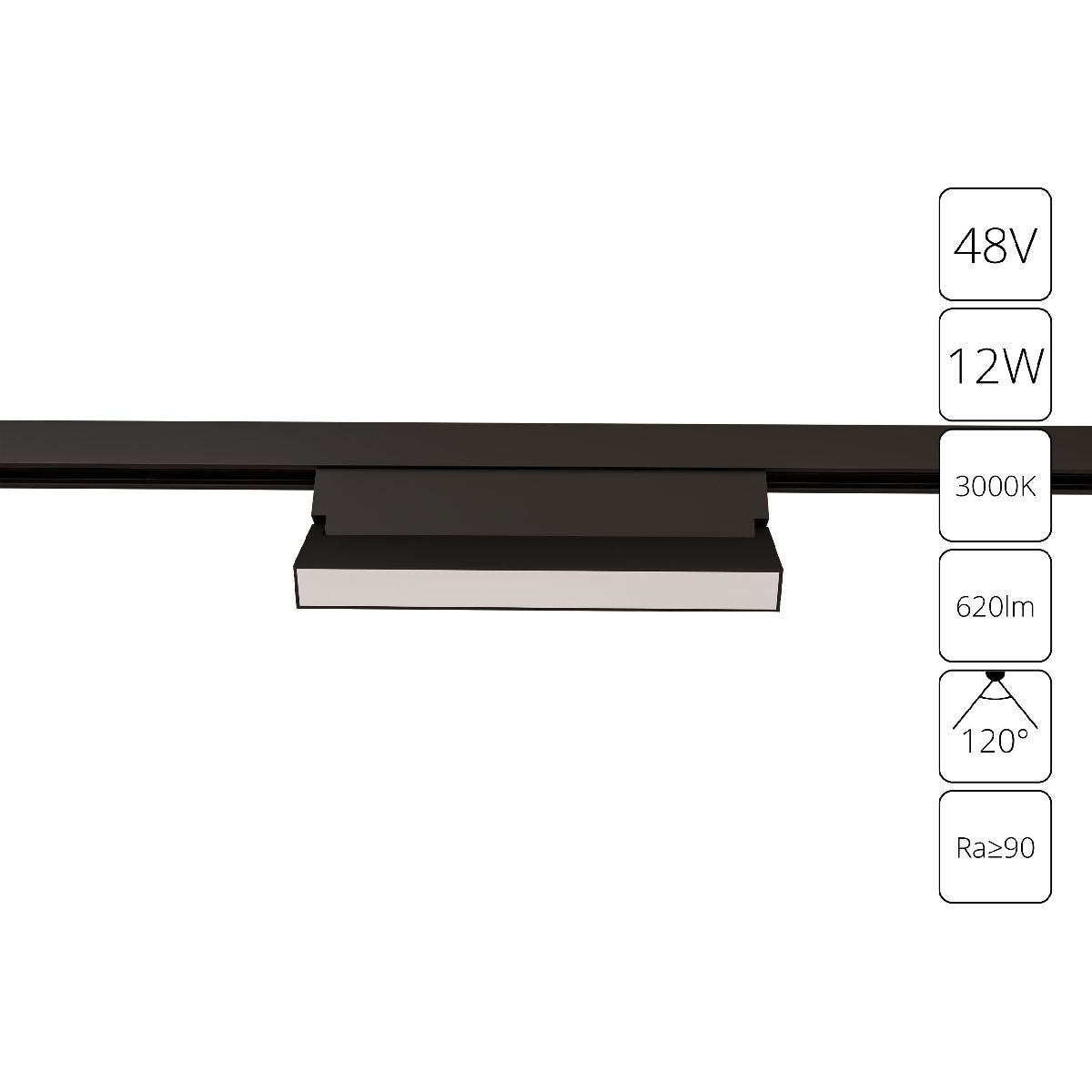 Трековый магнитный светильник Arte Lamp Linea A4679PL-1BK в Санкт-Петербурге